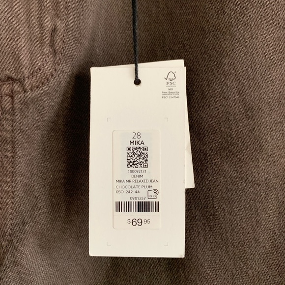 Dynamite Mika Relaxed Straight Leg Jeans in Brown 28/6R - Picture 4 of 7